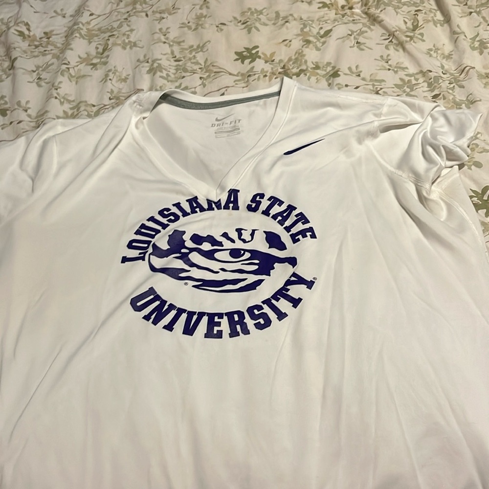LSU dri fit v neck